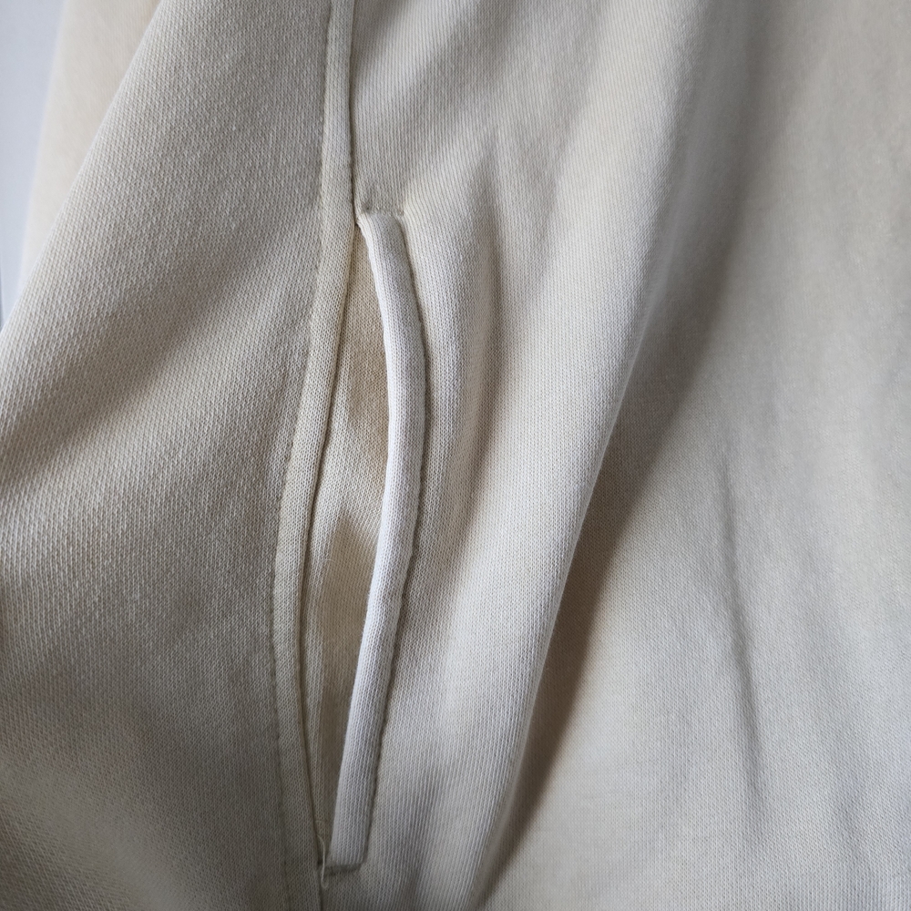Harmony & Balance Cream Oversized Hoodie M Minimalist Athleisure Lounge Pullover - Picture 5 of 11